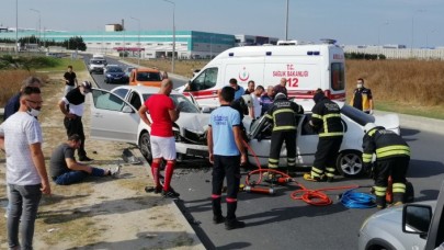 Çerkezköy'de feci kaza: İshak Kaya öldü,  Seçkin Özvar ve Nur Özvar yaralandı
