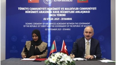 Türkiye ile Maldivler arasında Hava Hizmetleri Anlaşması imzalandı