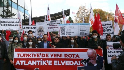TGB'liler 10 büyükelçinin Kavala açıklamasını ABD Büyükelçiliği önünde protesto etti