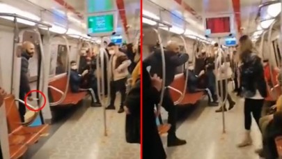 İstanbul metroda bu kadar da olmaz dedirtecek görüntüler: Genç kadına küfürler yağdırıp bıçakla saldırdı!