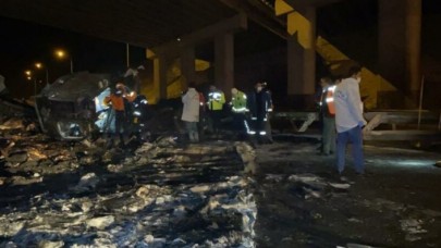 Köprüden düşen TIR yandı: Halil Aytekin ve Kenan Koçsoy öldü