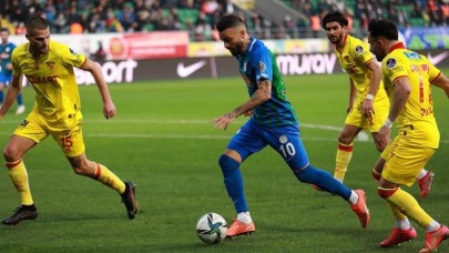 Çaykur Rizespor-Göztepe: 4 gollü maç nefes kesti!