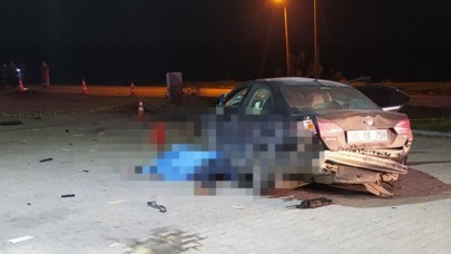 Tekirdağ'da akaryakıt istasyonuna dalan aracın sürücüsü Muzaffer Sevencan feci şekilde can verdi