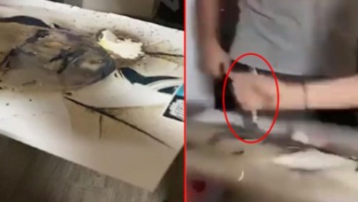 İstanbul Kabataş Erkek Lisesi'nde Atatürk posterini bıçakla parçaladı: Anne ve babası bakın kim çıktı!