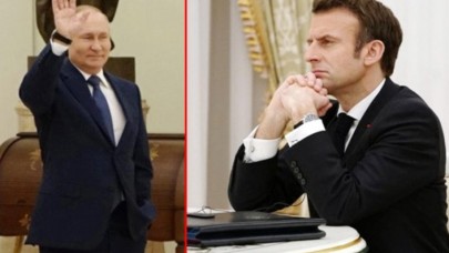 Putin'le görüşen Macron,  gördüğü muamele sonrasında ülkesinde alay konusu oldu!