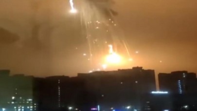 Sabaha kadar patlama sesleri! Kiev'den korkunç görüntüler