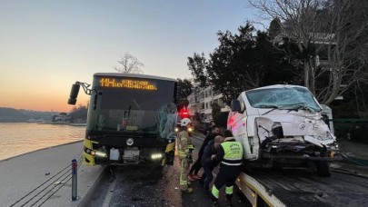 Beykoz'da İETT otobüsünün karıştığı kazada 3 kişi yaralandı