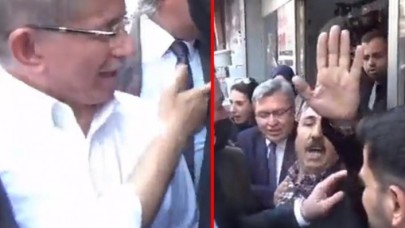 Davutoğlu'nun esnaf ziyaretinde gergin anlar: Vatandaşlardan çok sert tepki gördü