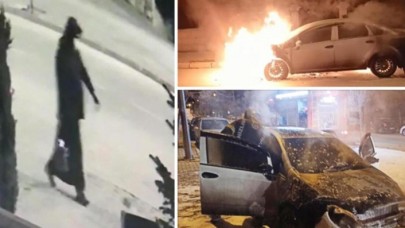 Denizli'de ilginç olay: Kadın kıyafeti giyip,  eşinin otomobilini kundakladı