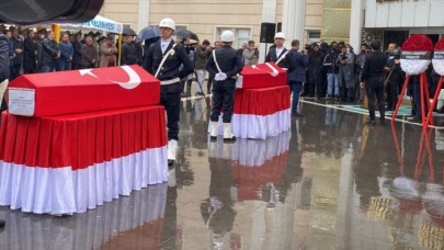 Şehit polisler Abdullah Yasir Binici ile Cemal Bozkurt son yolculuğuna uğurlandı!