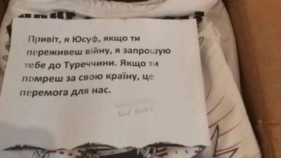 Ukrayna'ya gönderilen yardım kutusuna Türk vatandaşı tarafından bırakılan not herkesi ağlattı