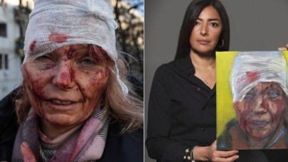 Ukrayna savaşının "simge" fotoğrafının resmedildiği tablo 100 bin dolara satıldı