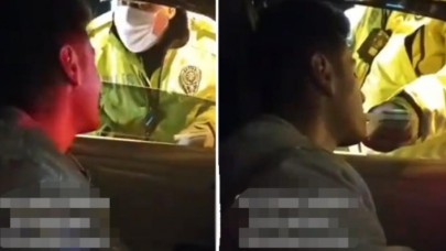 Çevirmeye giren genç,  polisin kim olduğunu görünce şaşırdı!