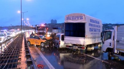 TEM'de korkutan zincirleme kaza