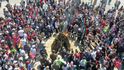 Edirne Keşan'da Hıdırellez ateşi yakıldı