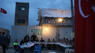 Mardin'de 1040 rakımlı güvenlik noktasında son iftar