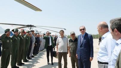 Cumhurbaşkanı Erdoğan,  Soylu ve Kirişci'den Marmaris'teki orman yangınına ilişkin bilgi aldı