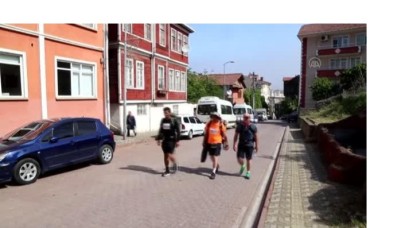 İstiklal Yolu'nda İnebolu'dan Ankara'ya yürüyen ekip Çankırı'ya ulaştı