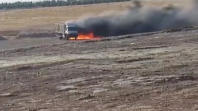 Suriye'nin kuzeyinde tespit edilen bomba yüklü kamyon imha edildi