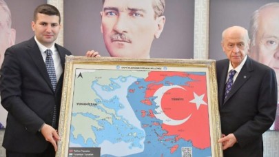 Bahçeli'nin paylaştığı harita Yunanistan'ı çıldırttı