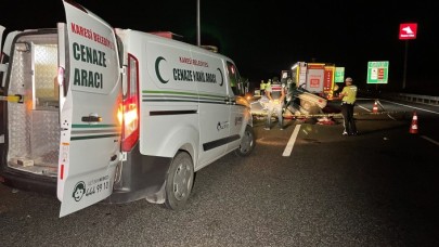 Balıkesir'de korkunç kaza: Tolunay Acar,  Niyazi Dönmez,  Berkay Deniz öldü,  Mehmet Çevirgen ve Serhat Acar yaralandı