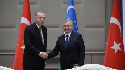 Cumhurbaşkanı Erdoğan,  Özbekistan Cumhurbaşkanı Mirziyoyev ile görüştü