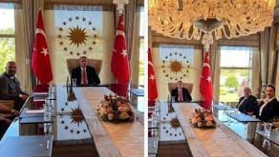 Cumhurbaşkanı Erdoğan'dan Çankaya'da sürpriz görüşme: İkinci Abdülhamid'in torunu ve onun çocuklarını kabul etti