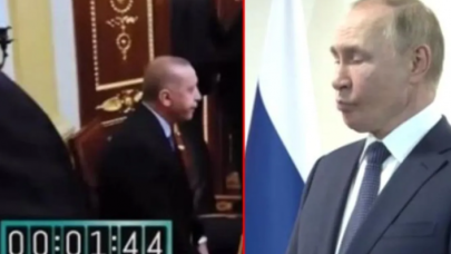 Erdoğan ve heyetini böyle bekletmişti: Putin'in Erdoğan'ı beklediği anlar gündem oldu