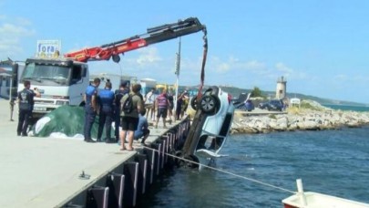 Şile'de denize uçan otomobildeki iş adamı İbrahim Kurşunoğlu öldü,  oğlu Mecit Güçlü Kurşunoğlu kurtuldu