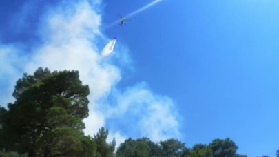 Antalya Kaş'taki orman yangınına karadan ve havadan müdahale ediliyor