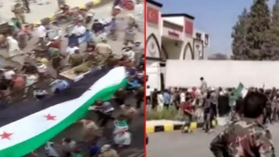 Dışişleri Bakanı Çavuşoğlu'nun açıklamaları sonrası Suriyeliler ayaklandı!