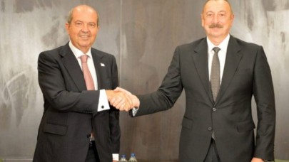 KKTC Cumhurbaşkanı Tatar ve Azerbaycan Cumhurbaşkanı Aliyev bir araya geldi!