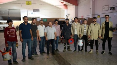 Köy okullarının tadilatı meslek lisesi öğrencilerinden