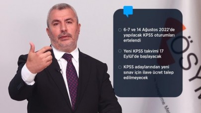 KPSS'nin 31 Temmuz'da yapılan oturumları iptal edildi