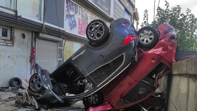 İnanılmaz kaza! Viteste unuttuğu aracıyla ikinci kattan düştü
