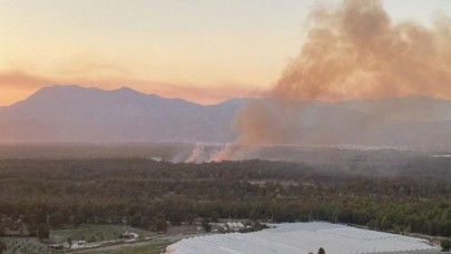 Bir yangın da Kaş'ta çıktı