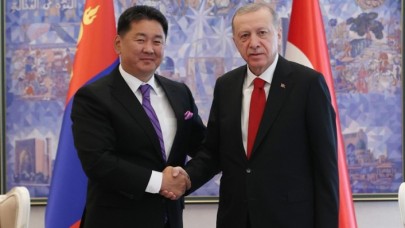 Erdoğan,  Moğolistan Cumhurbaşkanı Khurelsukh ile görüştü