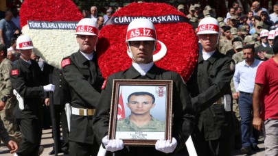 Şehit İsmet Aybek,  Gaziantep'te son yolculuğuna uğurlandı