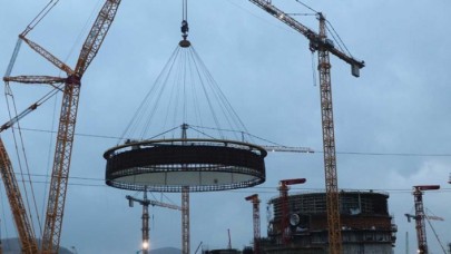 Akkuyu NGS'nin 1. ünitesinde iç koruma kabuğu tamamlanıyor