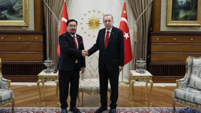 Cumhurbaşkanı Erdoğan,  Moğolistan Ulusal Büyük Kuralı Başkanı'nı kabul etti