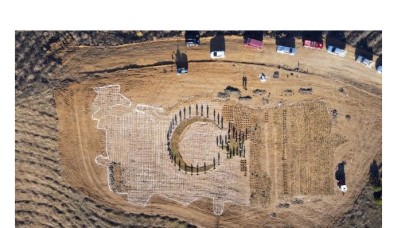 40 bin fidanla Türkiye haritası ve Türk bayrağı figürü oluşturuluyor