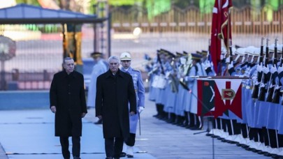 Cumhurbaşkanı Erdoğan,  Küba Devlet Başkanı Bermudez'i resmi törenle karşıladı