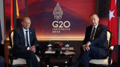 Erdoğan,  Scholz'la görüştü
