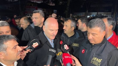 İçişleri Bakanı Soylu deprem bölgesinde son durumu açıkladı