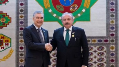 TBMM Başkanı Şentop'a Türkmenistan'da devlet nişanı