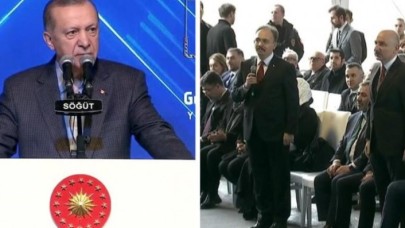 Cumhurbaşkanı Erdoğan,  kameralar önünde valiye kızdı: Sen bana başka şeyler anlatıyorsun