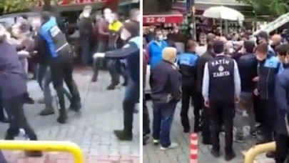 İBB ve Fatih zabıtaları birbirine girdi: Tekme ve yumruklar havada uçuştu
