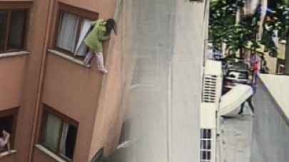 İstanbul'da dehşet anları! Genç kız boşluğa kendini böyle bıraktı