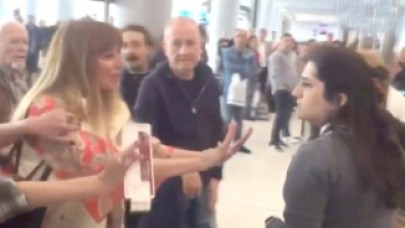 Havalimanında tepki çeken görüntü