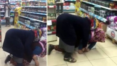 A101 marketlerinde utandıran anlar: İki kadın düdüklü tencere için birbirlerini dövdü!